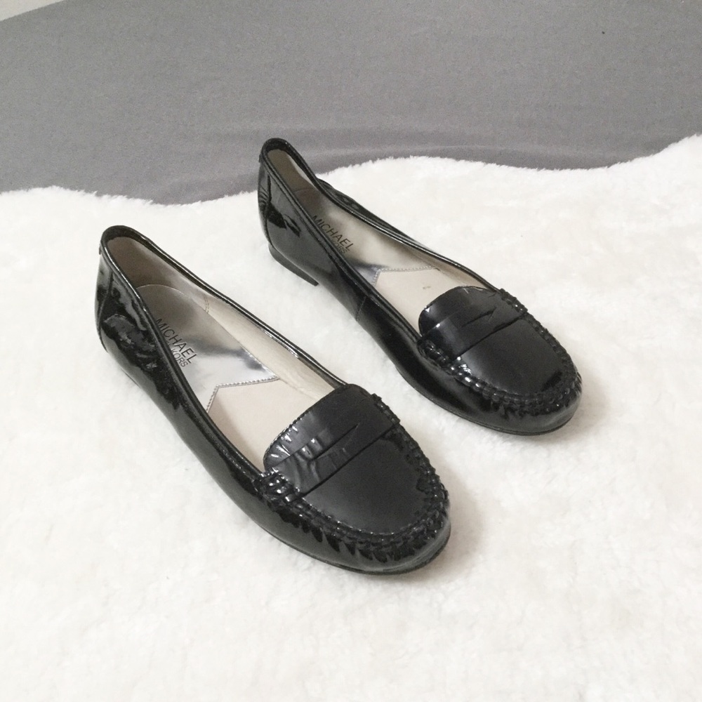 Michael Kors black patient loafers
